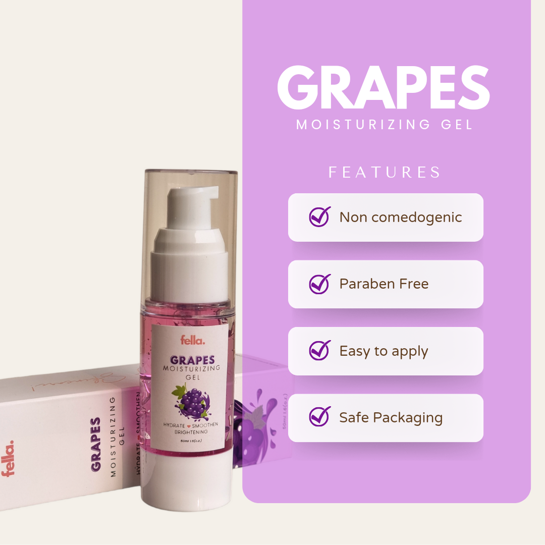 GRAPES Moisturizer Gel D-Panthenol, Niacinamide best for oily skin moisturizer.